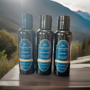 Marrakesh For Men 3pc Travel Kit 2N1 Shampoo/Body Wash, Styling Gel, Shave Cream